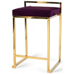 Krzesło barowe CASSIRER fioletowe