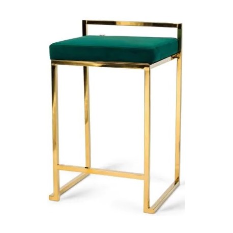 Krzesło barowe CASSIRER zielone